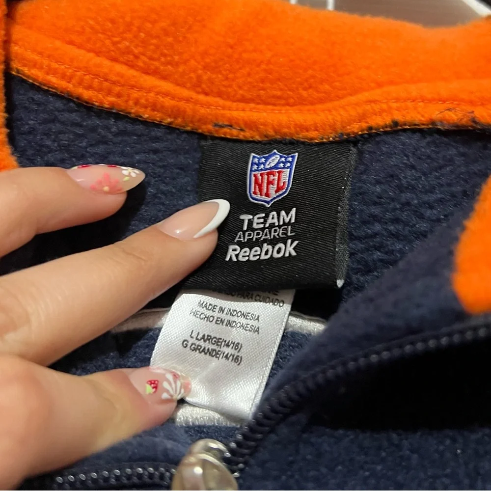 💗‎ NFL - Chicago Bears Boys Navy and Orange Fleece Pullover
